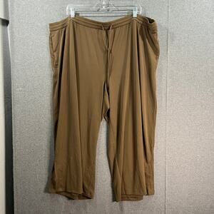 Every Day by Susan Graver Liquid Knit Drawstring Crop Pants Driftwood, Size 3X